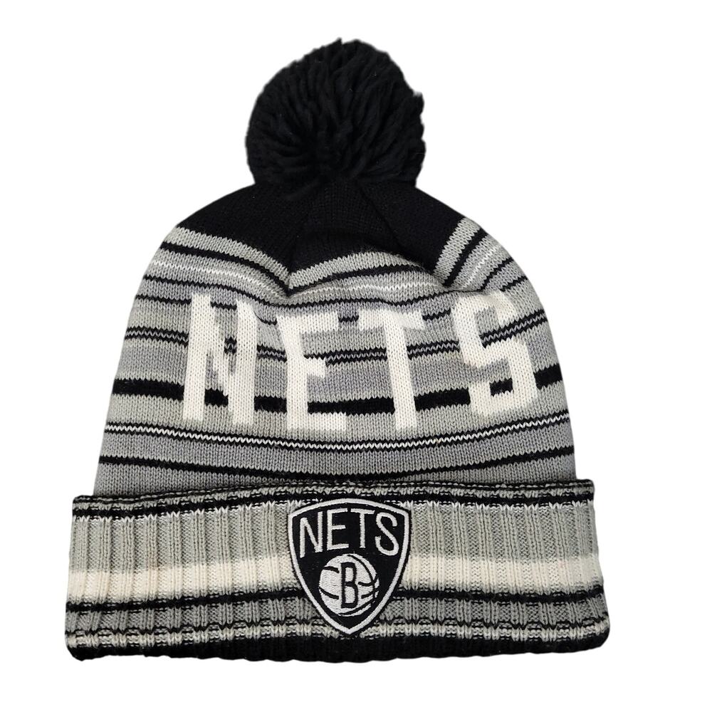 Brooklyn‎ Nets Mitchell & Ness NBA Cuffed Knit Beanie One Size Embroidered